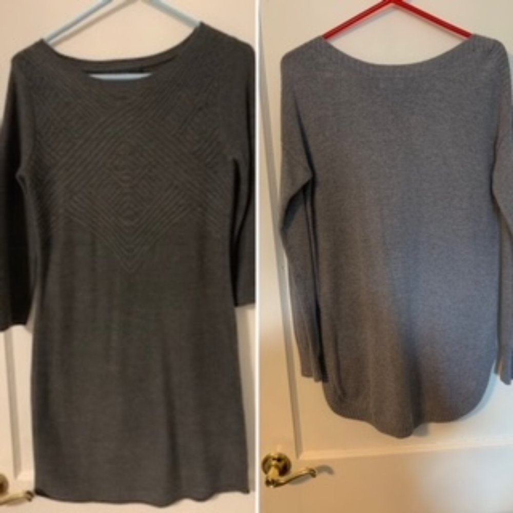 Two Grey Sweater Dresses